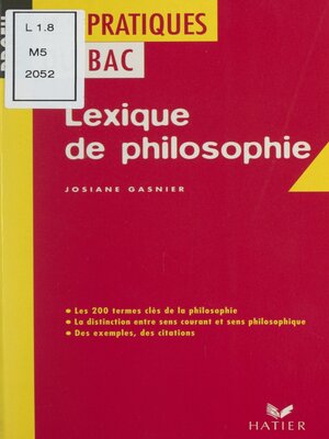 cover image of Lexique de philosophie